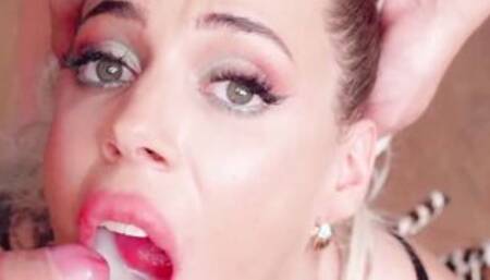 PremiumBukkake - Lola Emme swallows 117 gigantic cumshots