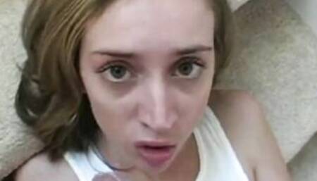 Slutty teen Kelly Wells gives a handie