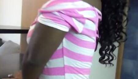 African Girl shows her gorgeous huge breasts