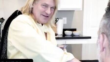 NotMyGrandpa - Dark Haired 19 Year Old Bombshell Getting Gang Bang By 3 Lusty