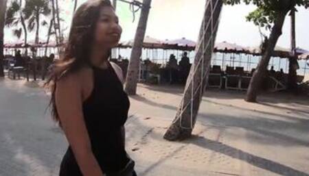 SwingerThai.com - Bubble ass Thai 18 yo amateur turned on sex with her 2 week BF