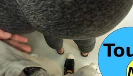 Unknown Man Stuck my Stepsister on the Train Wall and Grinding his Cock on her Booty over Clothes