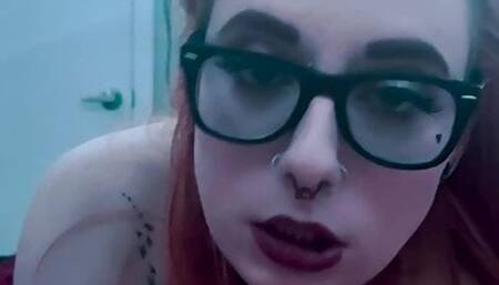 HOT NERD SUCKS BIG FAT COCK THEN GETS RAILED DOGGYSTYLE FULL VID