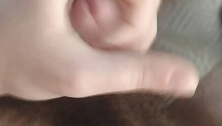 Cum after tying up balls and dick