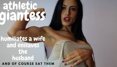 Fit giantess humiliates and eats wife\n