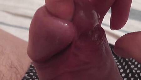 Finger in peehole cumshot- urethra play handjob
