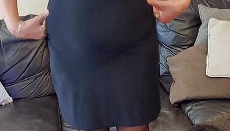 New dress and new stockings, how does my fifty-plus mature body look in these?