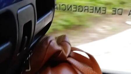 PUBLIC OUTDOOR FLASHING TITS IN THE BUS