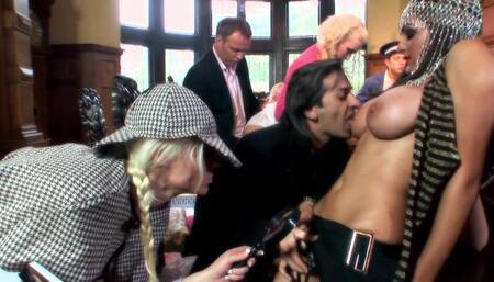 3 dicks vs. 3 pussies orgy porn parody