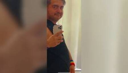 *SLOW MOTION CLOSE UP U PLAYBACK AT 0.5x SPEED SEE LITTLE DICK FLOP HEAR FAGGOT MOAN