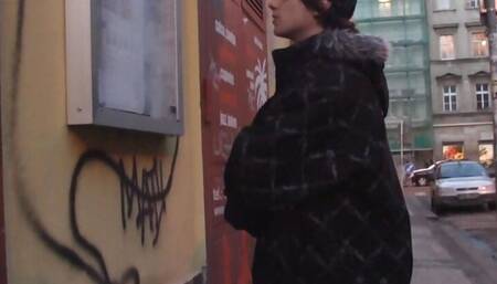 Big belly chubby fatty picks up him for sex play