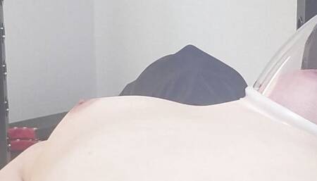 Pumping tattoo slave cock, breast. korean femdom 002