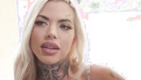 Huge boobed tattooed blondie Chantal Danielle gets closer to her stepcousin