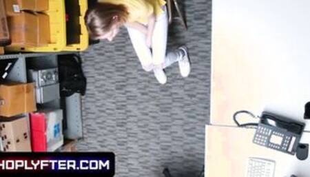 Sneaky Blonde Catarina Petrov Caught Stealing on Camera