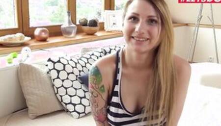 QUESTFORORGASM - Big Boobies Inked cunt with mouth Christie Starr Cums on her Vibrators - LETSDOEIT