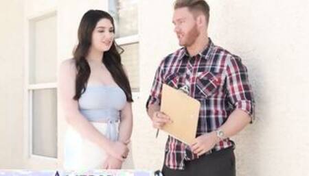 Sensual America - Huge Tit dark hair Alyx Performer getting tits busted on to