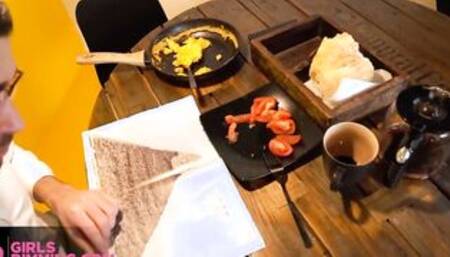 Quickie rimjob before breakfast with Anastasia Brokelyn