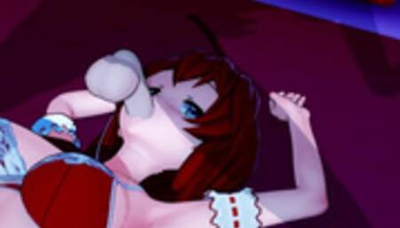 Rias Gremory TITJOB and BLOWJOB DxD(3D Hentai)