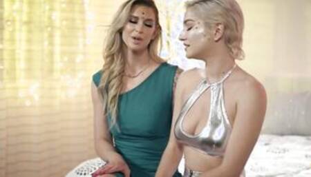 Filthy Beauty blonde lesbians enjoy taboo sex