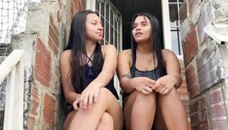 OUR PARENTS ARE GOING ON A TRIP AND WE TAKE ADVANTAGE OF THEM THAT THEY ARE NOT THERE TO BANGED! OUTDOOR THE HOUSE WITH MY STEPSISTER