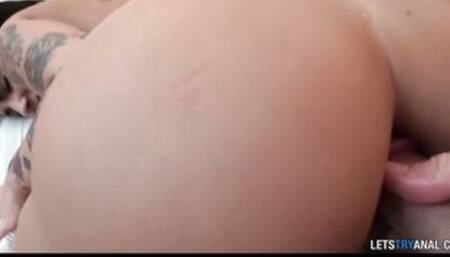 goddess perky-tit tattooed dark hair babe booty-plowed anally