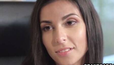 Turned On HR girls fucks this grandpa during the interview