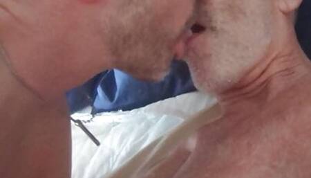 Daddy and Boy Cum Facial