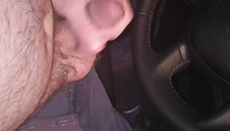Dad cums in truck