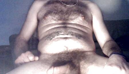Hairy Bear Tony jacked and ready to unload