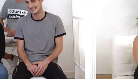 Andrea Blonde wants to try our SEXY BLIND DATES with several dudes!
