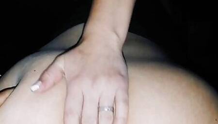 My Skinny Wife Shows Me Her Ass and Jumps on my Cock and I gladly let myself go because I love seeing her ass bouncing o