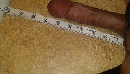 Showing my throbbing puerto rican cock + cumshot