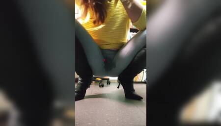???????????????? ???? ????????????????????????\nTeacher's hiding under her desk and squirting in her leggings (Lush control)