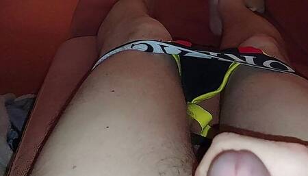 Jerking off with my new piercing after 4 days without cumshot