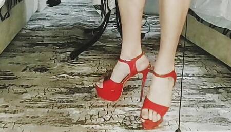 Foot Fetish Caged and Plugged Sissy Crossdresser