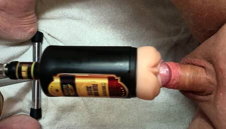 Fucking my cock with my fuck machine on full power