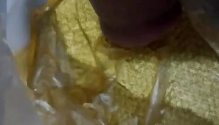 Indien man pee In a plastic bag