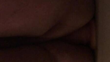 Office fun with uncut dildo