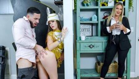 Josie Tucker quietly sucks Peter Charley's cock