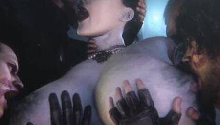Hottie butt 3D Resident Evil MILFs fucking inside compilation