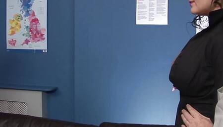 Kit Lee And Kat Lee Swallow Cum In This Office Four Way Fuck