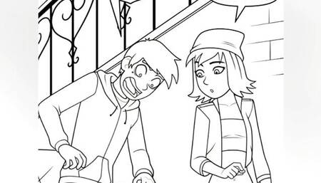 My friend puts her ass on me so I can fuck her - sketch comic