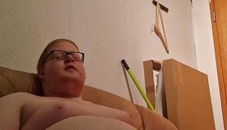 Fat Ginger Naked on the couch