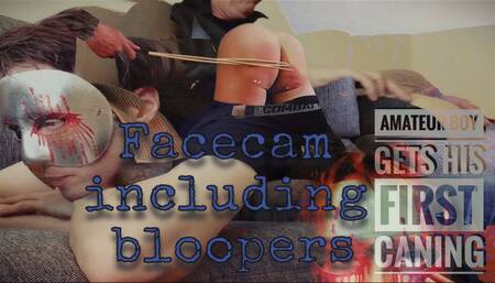 Amateurboy Gets His First Caning - full facecam incl bloopers