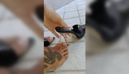 My fetish slutty extreme high heeled mules
