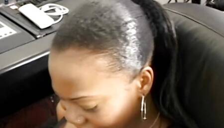 ebony lesbian strapon fucking and foot sex