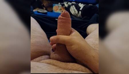 jerking big pumped dick