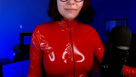 webcam girl hot dance in  latex suit