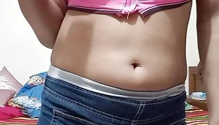 Desi teen girl doing yoga - skinny sexy girl