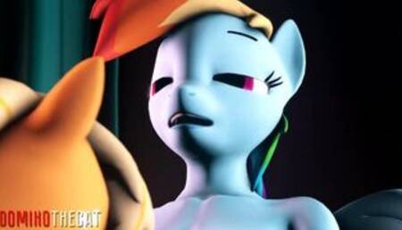 MLP Orgy — futa Rainbow Dash x Fluttershy x Applejack (feat. LalaLexxiVA)